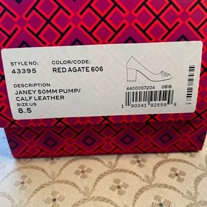 Tory Burch Leather Janey 50MM Pump Sz 8.5